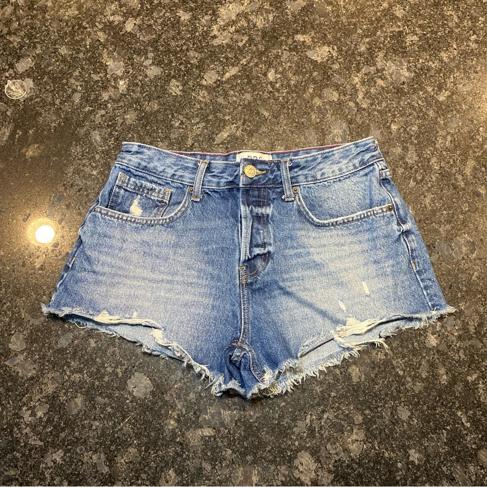 BDG Urban Outfitters Raw Hem Cut Off Festival Shorts Blue 29 Womens